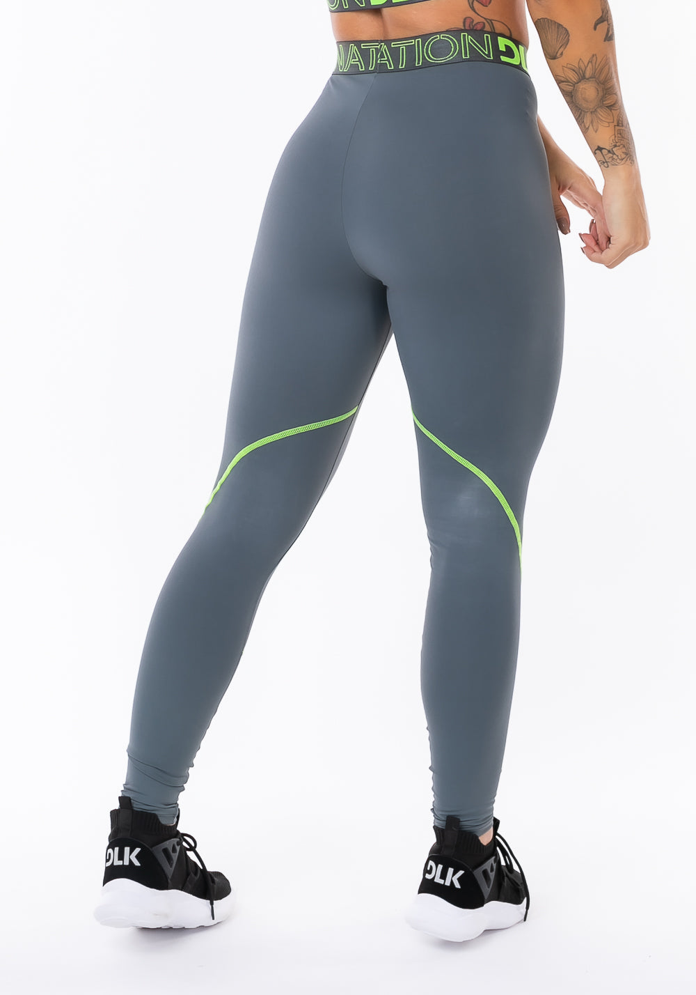 Calça Legging Nation Elástico Personalizado Grafite Dlk