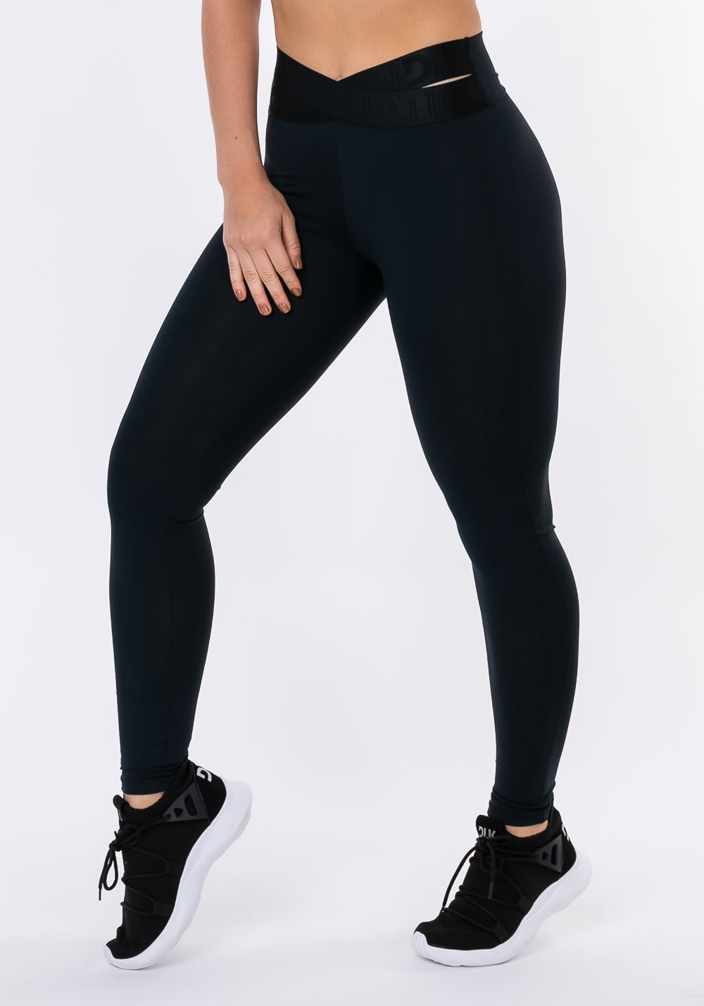 Calça Legging Nation Elástico Personalizado Preto Dlk