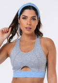 Top Sem Bojo Modelo Nadador Nation Com Recortes Azul