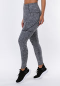 Calça Legging Nation Com Bolso Lateral Mescla Dlk