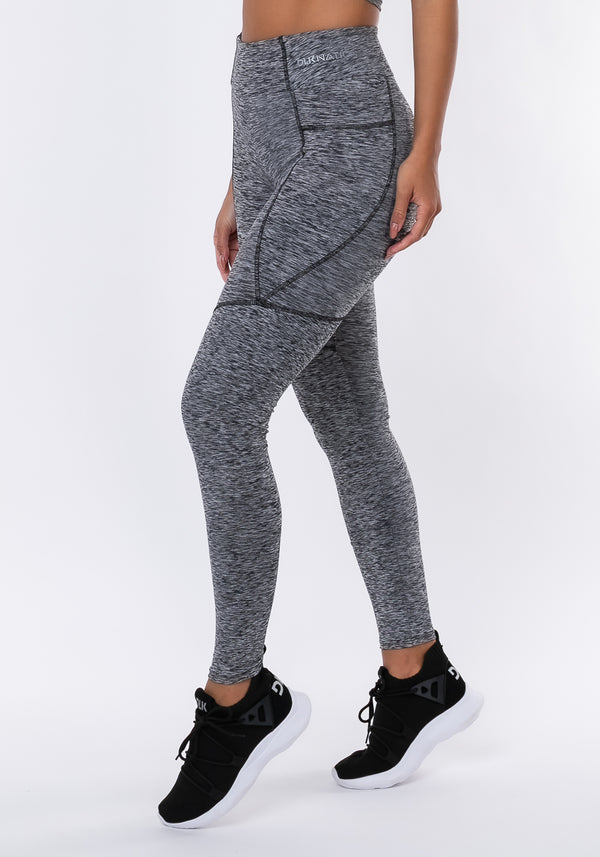 Calça Legging Nation Com Bolso Lateral Mescla Dlk