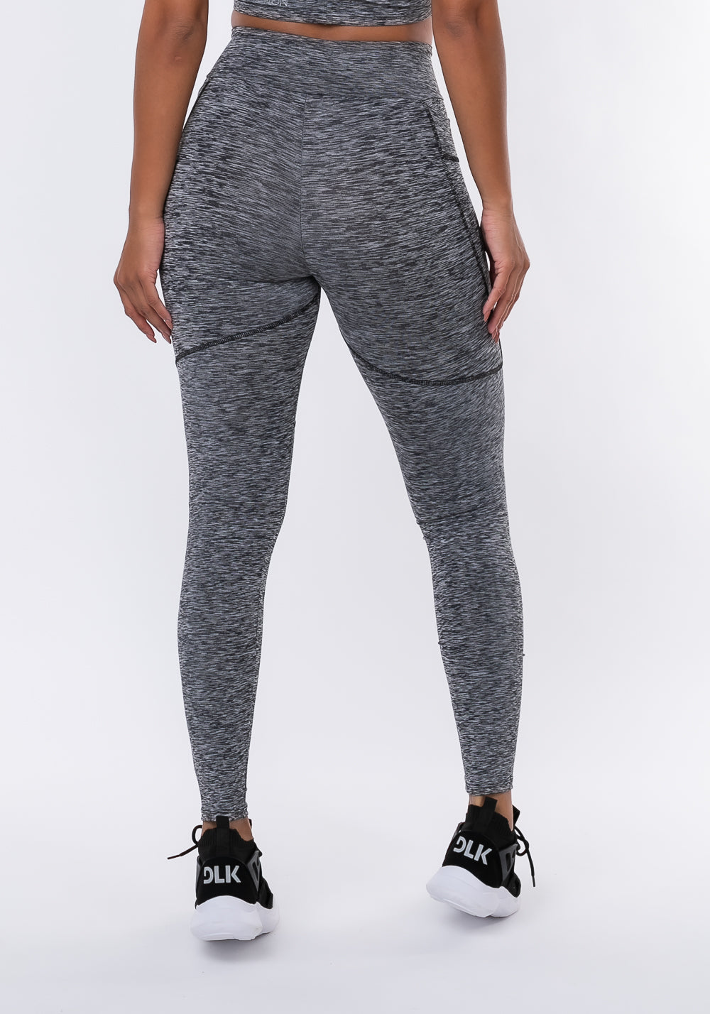 Calça Legging Nation Com Bolso Lateral Mescla Dlk