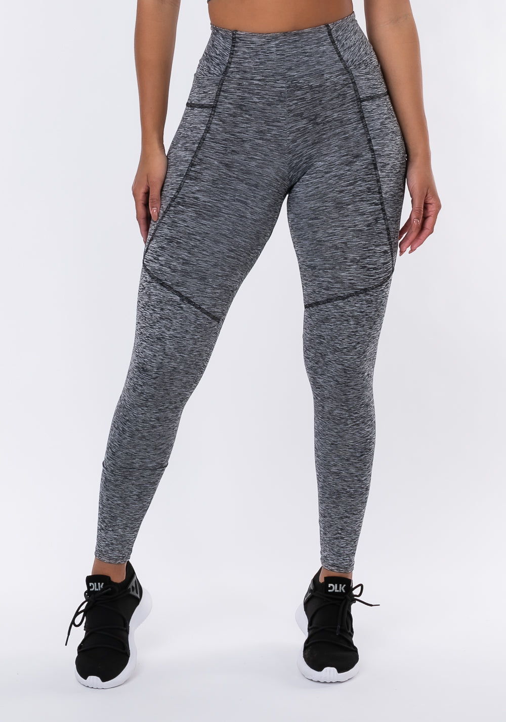 Calça Legging Nation Com Bolso Lateral Mescla Dlk