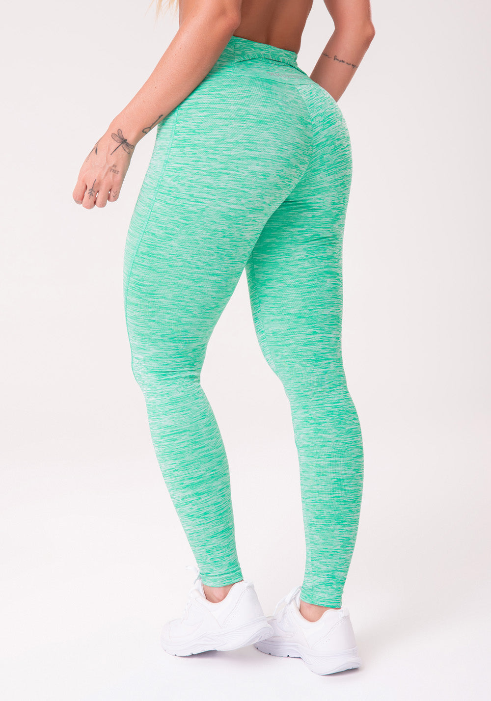 Calça Legging Nation Com Bolso No Cós Verde Dlk
