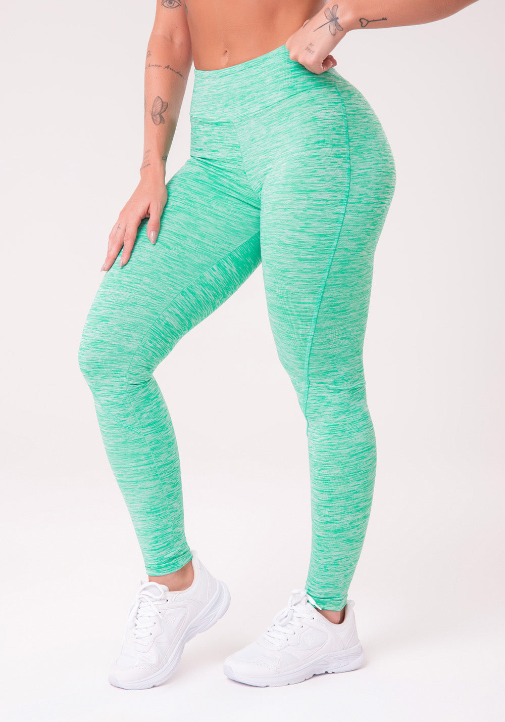 Calça Legging Nation Com Bolso No Cós Verde Dlk