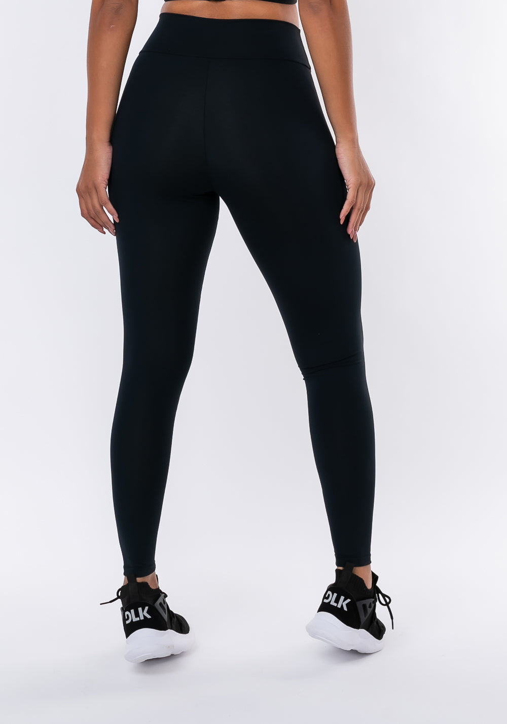 Calça Legging Nation Com Cadarço E Silk Preto Dlk