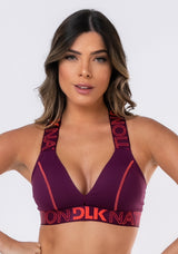 Top Com Bojo Removível Nation Elástico Personalizado Vinho Dlk