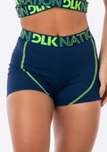 Short Nation Com Elástico Na Cintura Azul Marinho Dlk