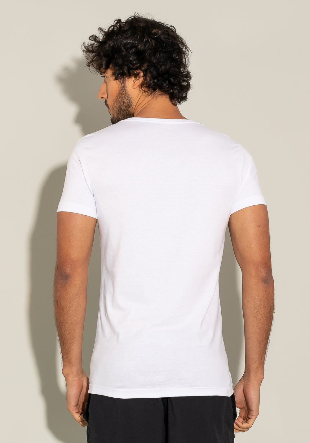 Camiseta Manga Curta For Men Slim Branca Com Silk Degradê Dlk