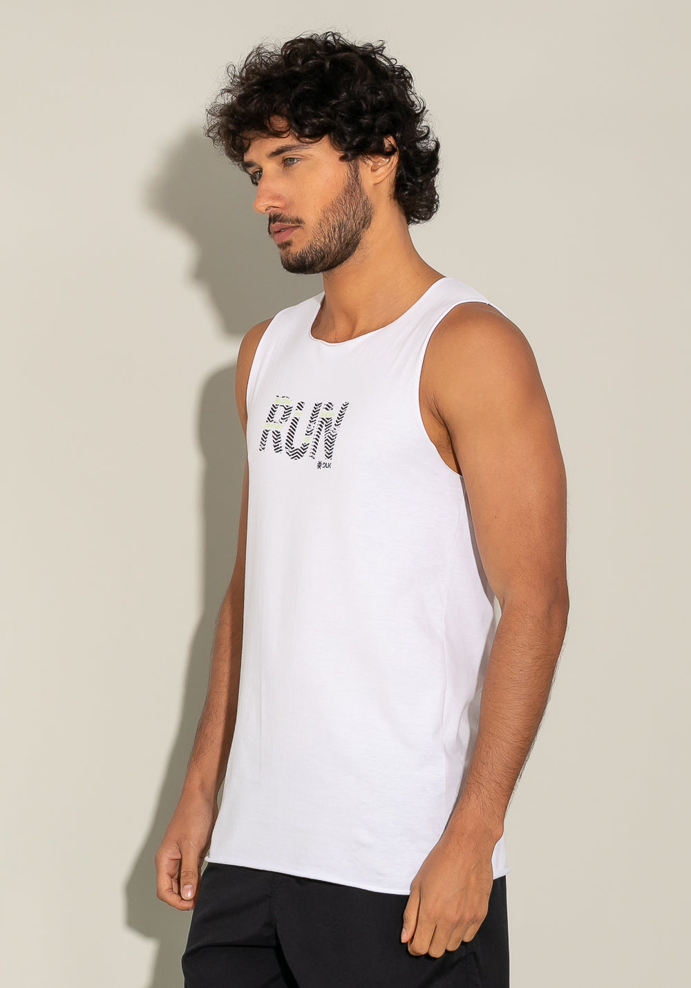 Regata Cavada For Men Run Branco Dlk