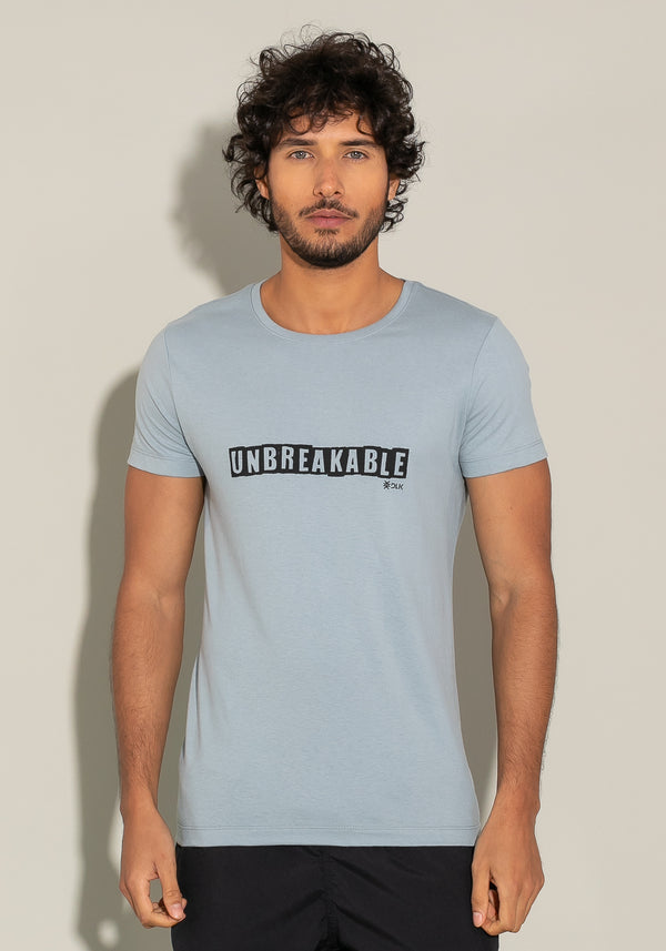 Camiseta Manga Curta For Men Slim Unbreakable Azul Acinzentado Dlk