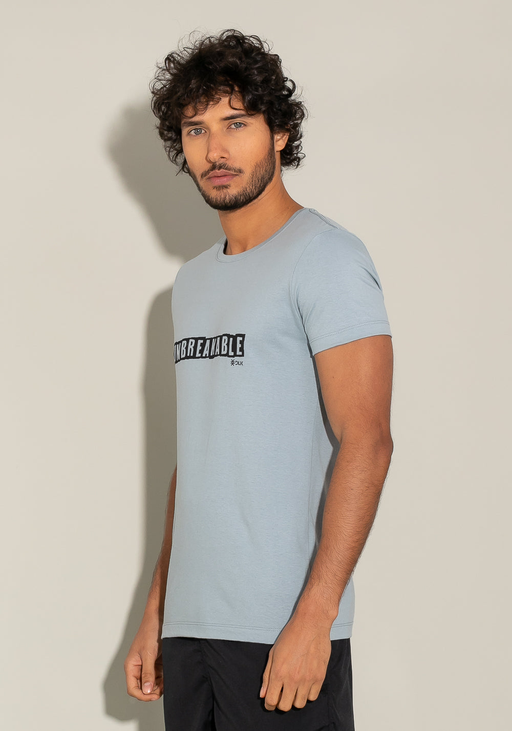 Camiseta Manga Curta For Men Slim Unbreakable Azul Acinzentado Dlk