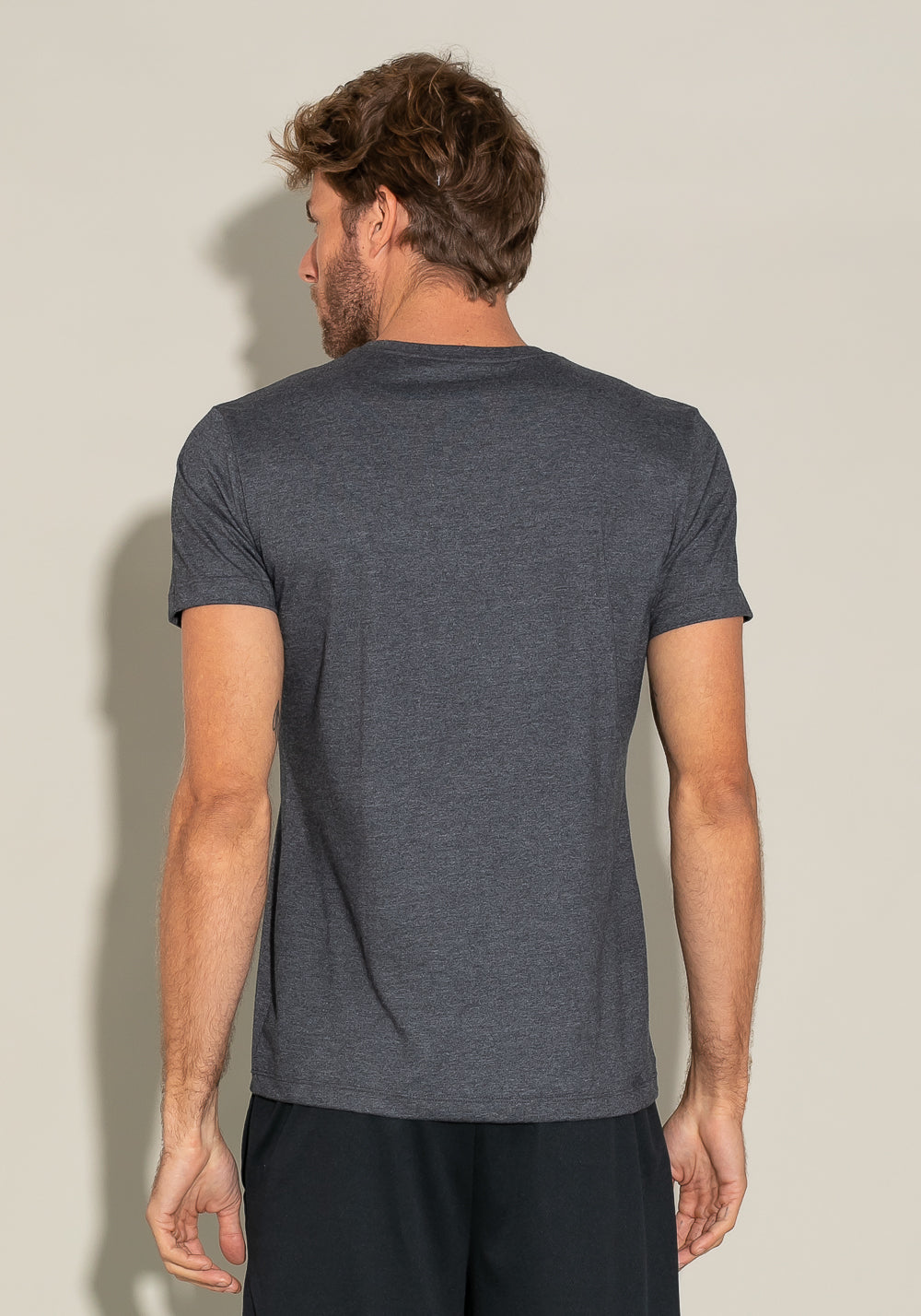 Camiseta Manga Curta For Men Slim Azul Marinho Com Silk Fight For It Dlk