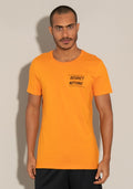 Camiseta Manga Curta For Men Slim Laranja Com Silk Dlk