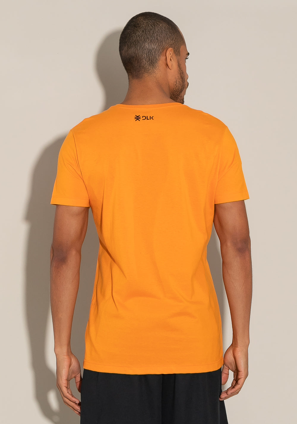 Camiseta Manga Curta For Men Slim Laranja Com Silk Dlk