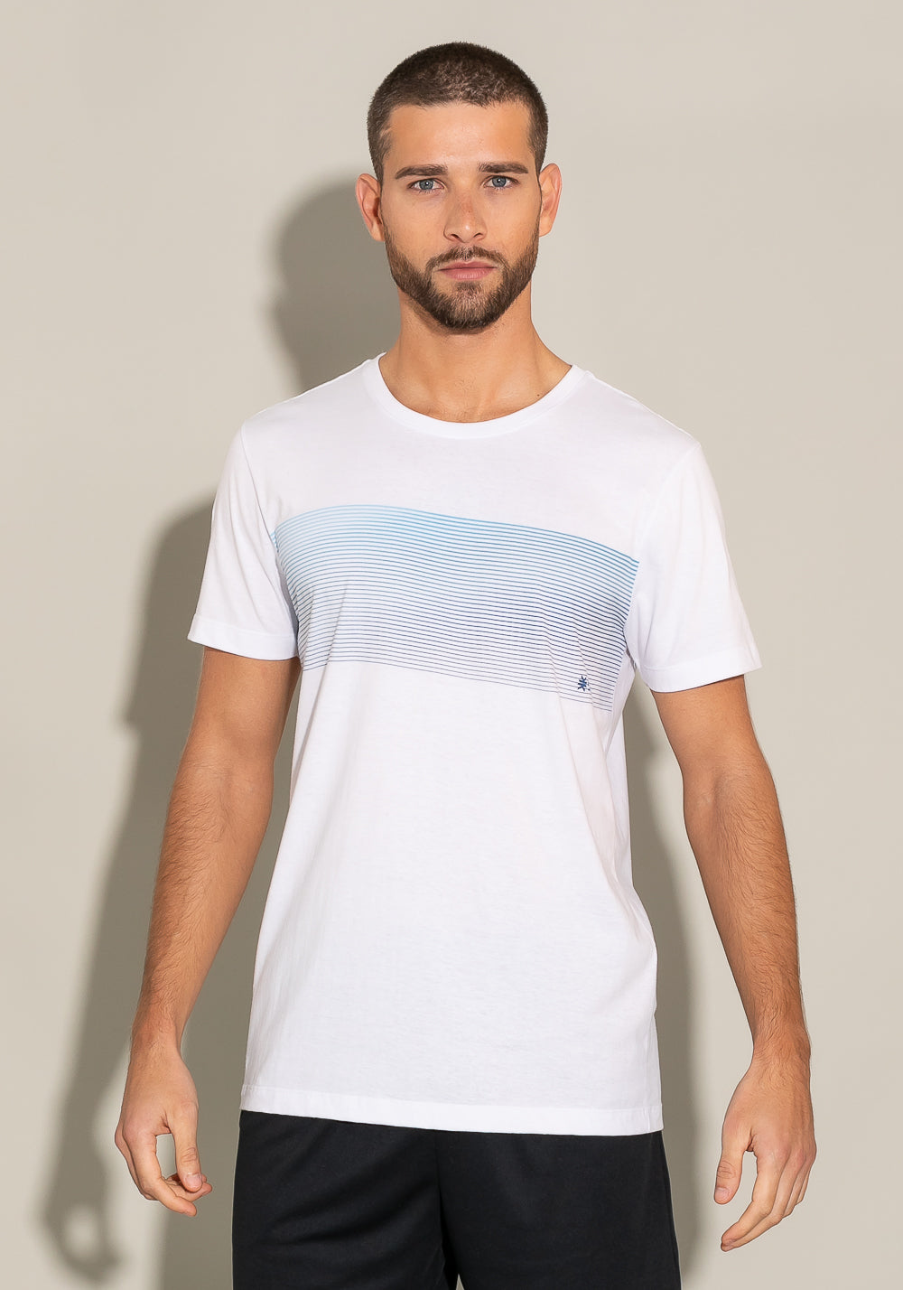 Camiseta Manga Curta For Men Wave Branco Dlk