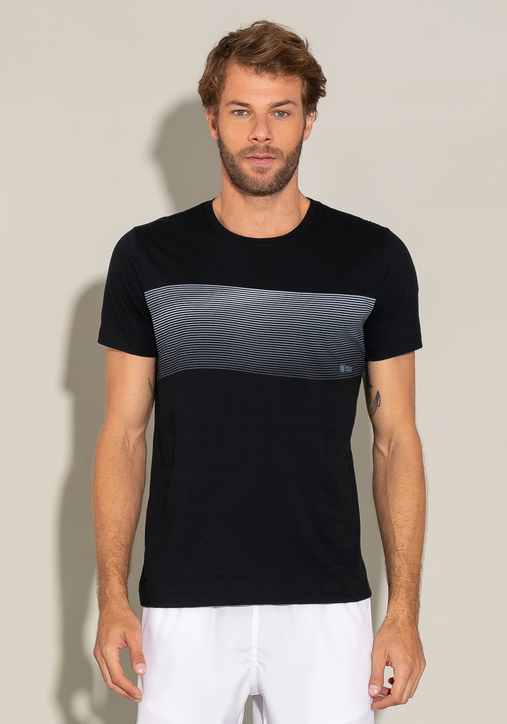 Camiseta Manga Curta For Men Wave Preto Dlk