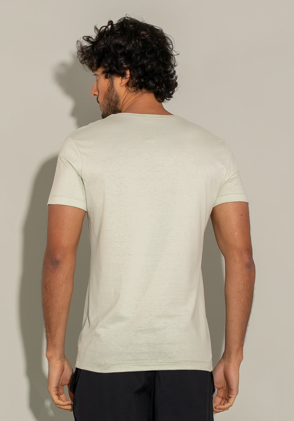 Camiseta Manga Curta For Men Slim Follow Areia Dlk