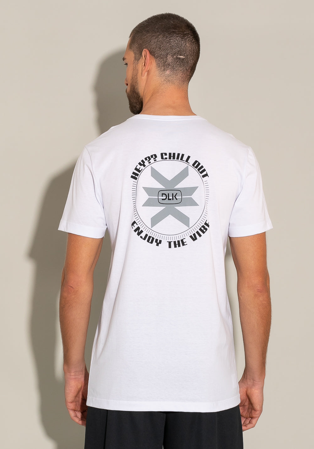 Camiseta Manga Curta For Men Enjoy The Vibe Branco Dlk