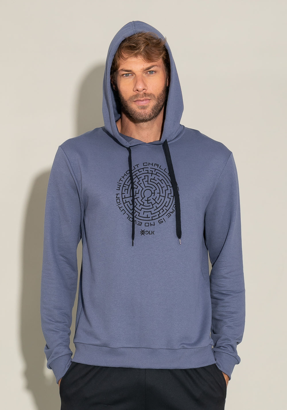 Casaco Com Capuz For Men Azul Marinho Com Silk Preto Dlk