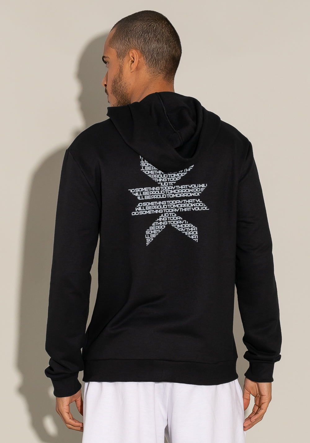 Casaco De Moletom Com Zíper For Men Preto Dlk