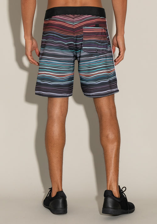 Bermuda For Men Bolso Lateral Listras Coloridas Dlk