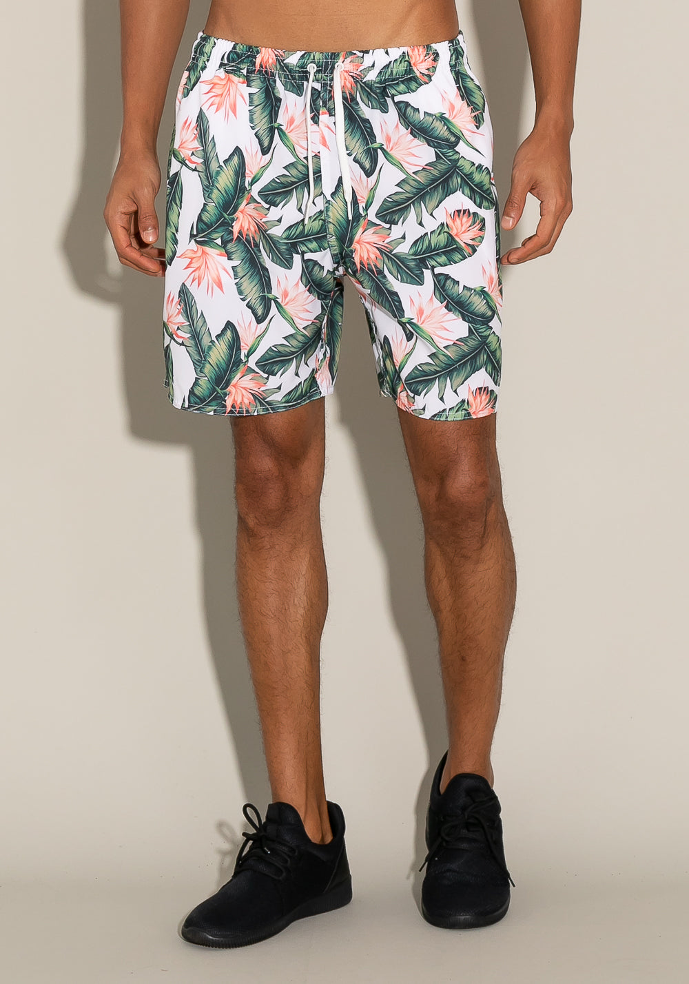 Short For Men Com Bolso E Cadarço Estampa Floresta Tropical Dlk