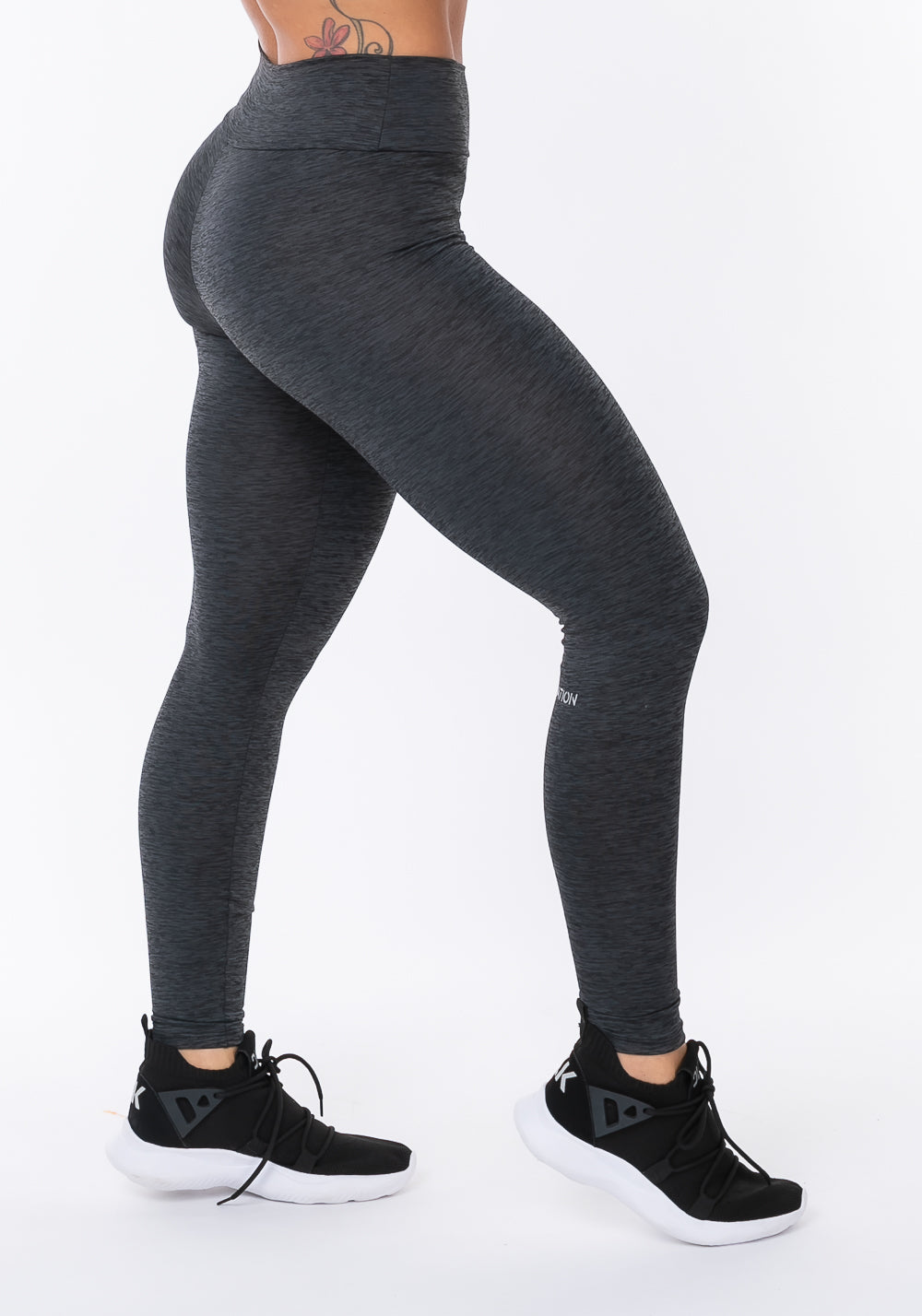 Calça Legging Com Silk Na Perna Nation Grafite Dlk