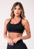 Top Metal Preto Com Bojo E Tiras Dlk