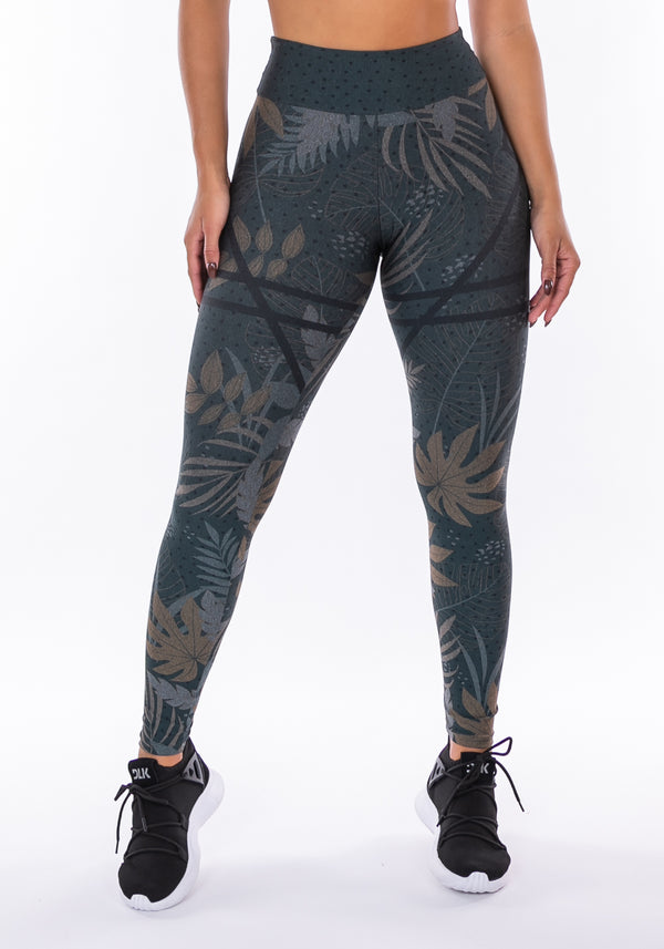 Calça Legging Sublimada Printed Flores Coloridas