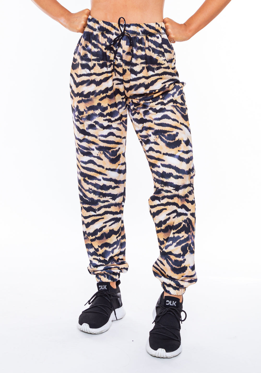 Calça Moletinho Jogging New Way Estampado Tigrado Dlk