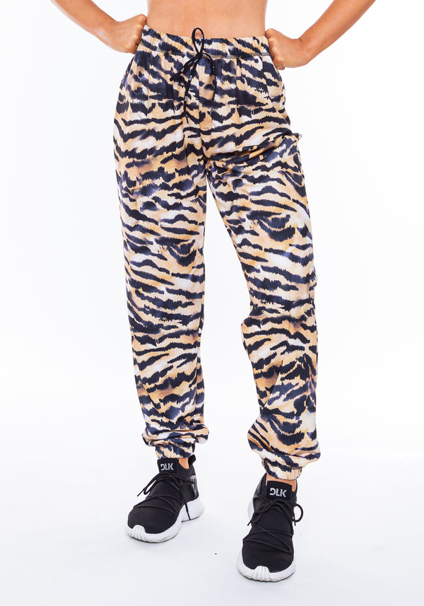 Calça Moletinho Jogging New Way Estampado Tigrado Dlk