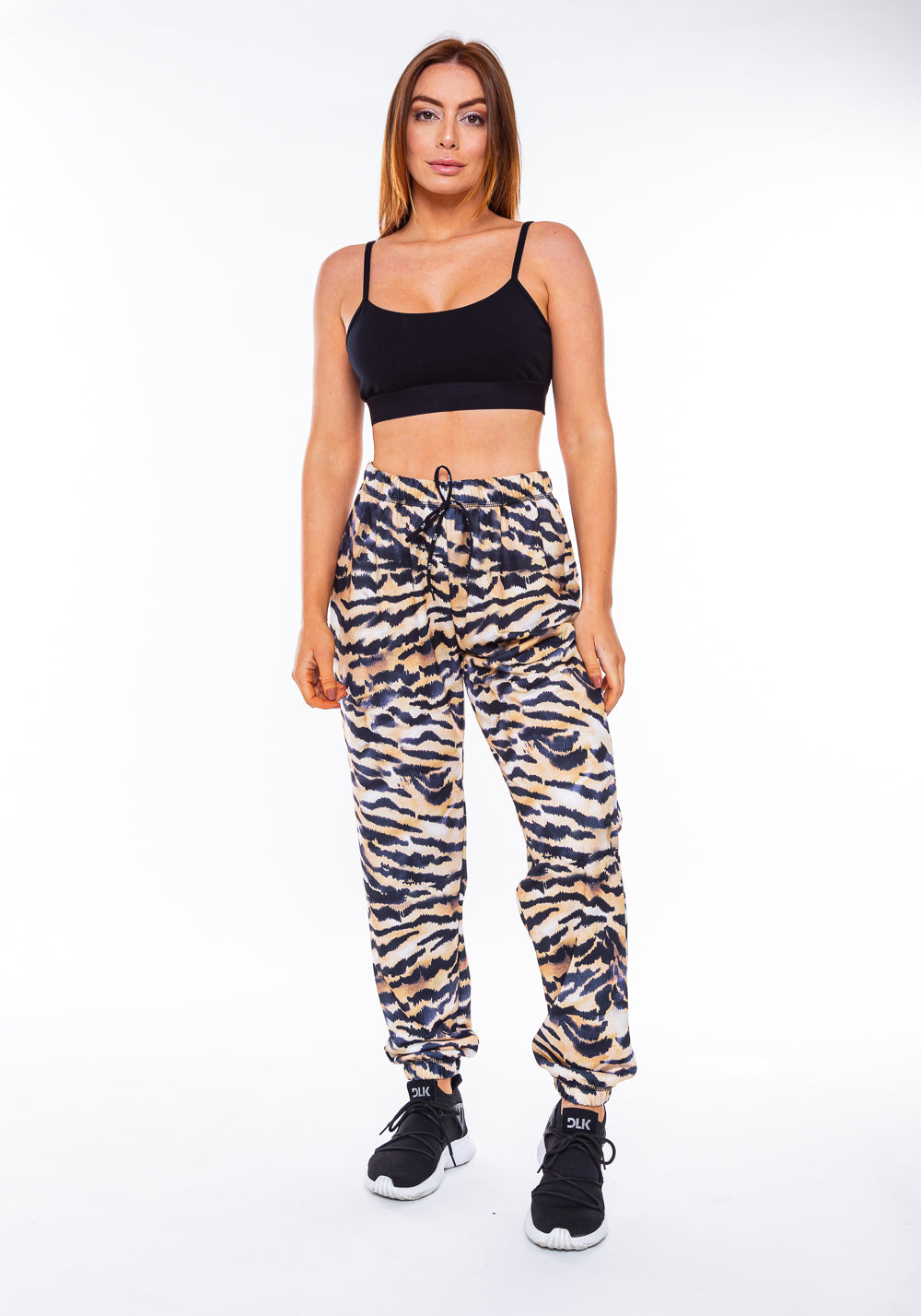 Calça Moletinho Jogging New Way Estampado Tigrado Dlk