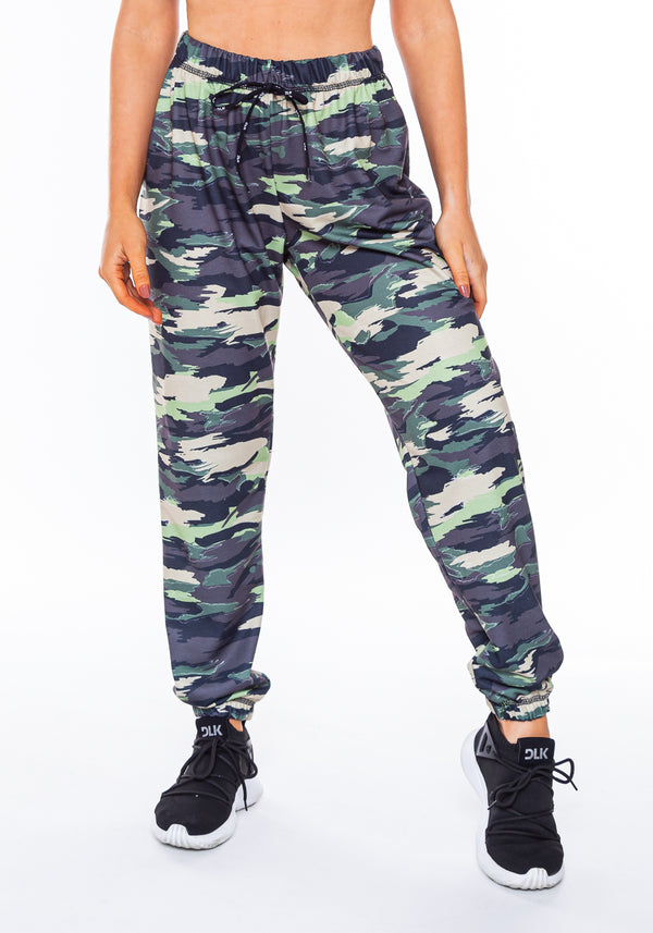 Calça Jogging Moletinho New Way Estampado Camuflado Dlk
