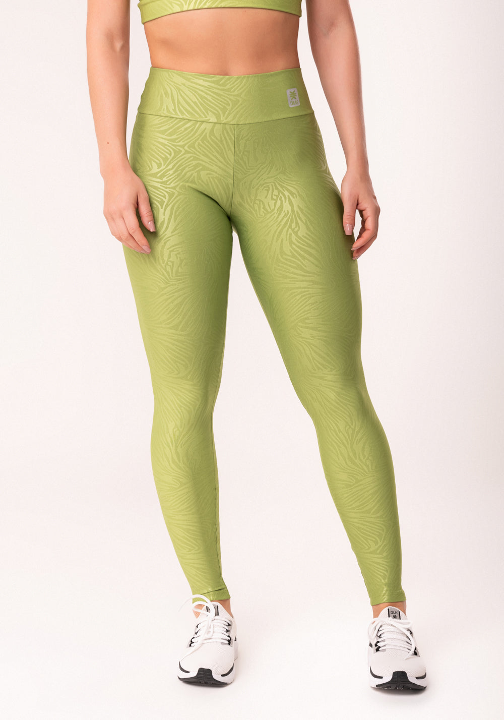 Calça Legging Shine Verde Texturizada Dlk