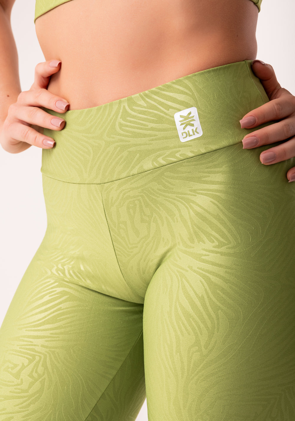 Calça Legging Shine Verde Texturizada Dlk