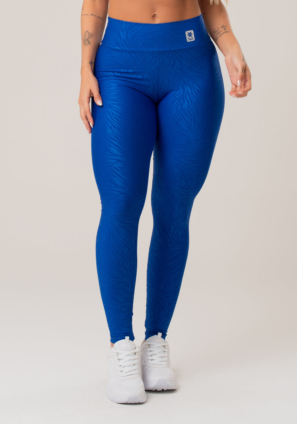 Calça Legging Shine Azul Texturizada Dlk