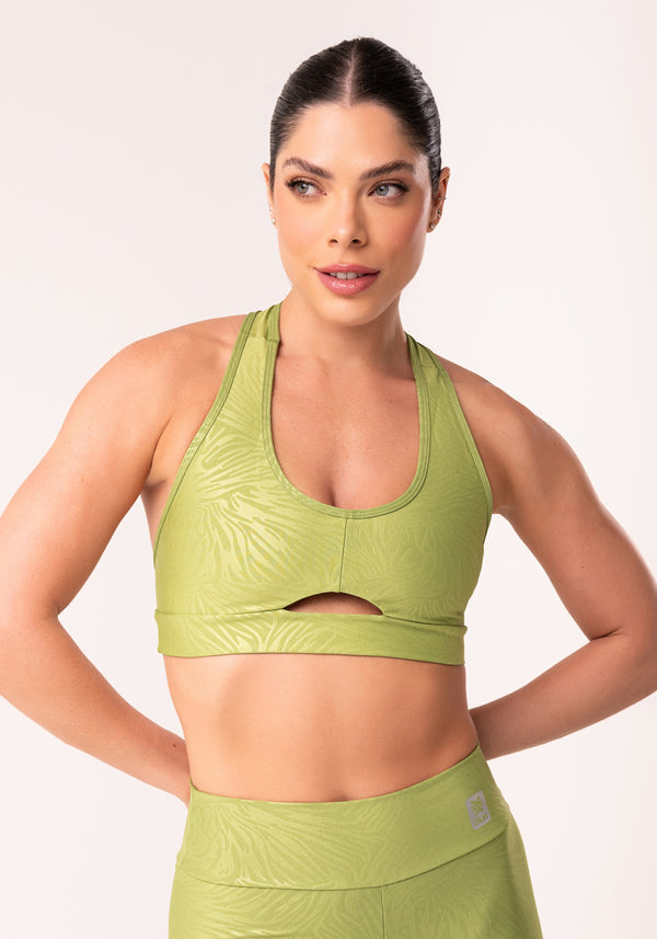 Top Shine Verde Texturizado Cut Out Dlk