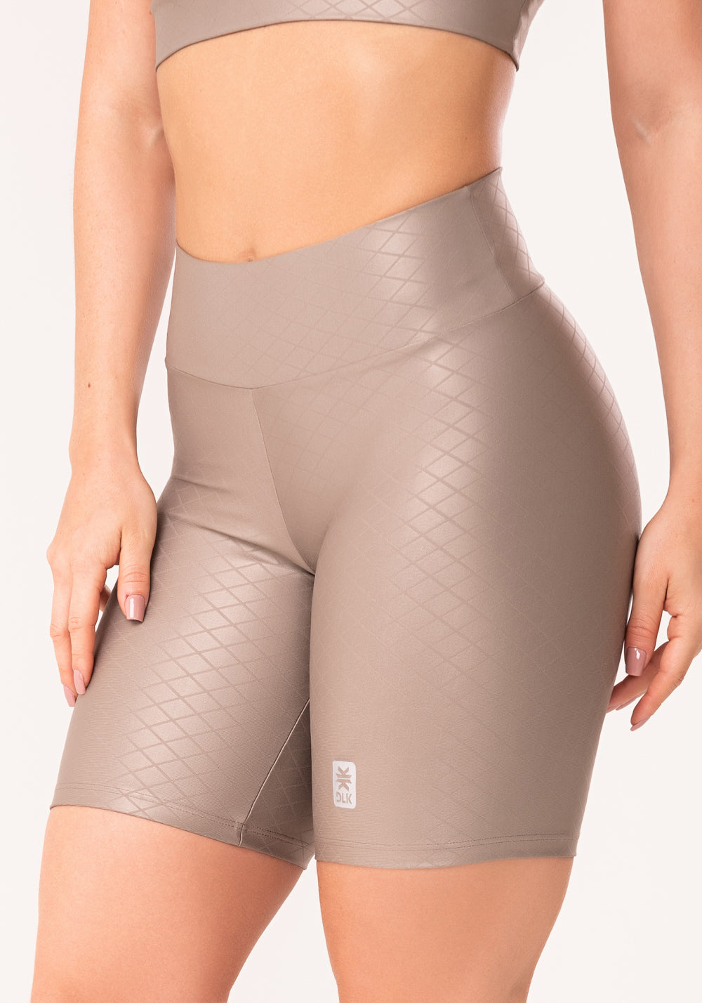 Bermuda Shine Nude Textura Quadriculada Dlk