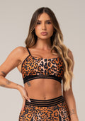 Top Printed Estampado Onça Localizada Com Elástico Dlk