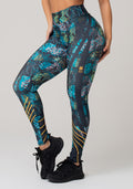 Legging Fitness Feminina New Printed Estampada Folhagem Onça Dlk