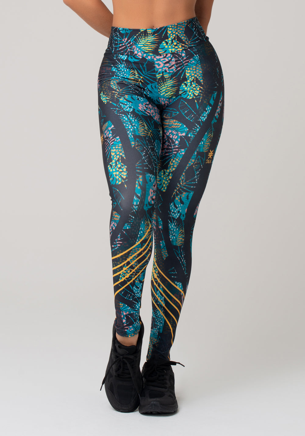 Legging Fitness Feminina New Printed Estampada Folhagem Onça Dlk