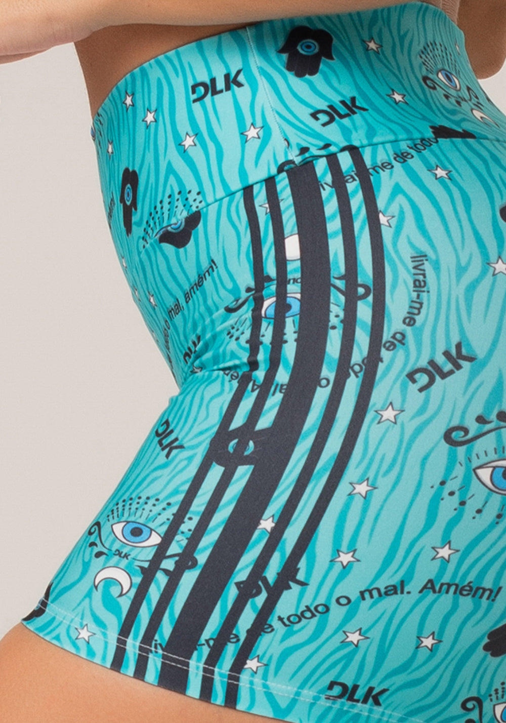 Short Fitness Feminino New Printed Estampado Olho Grego Dlk