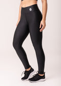 Calça Legging Shine Preto Texturizada Ondas Dlk
