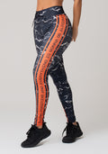 Calça Legging Printed Estampada Marmorizado Com Cadarço Dlk