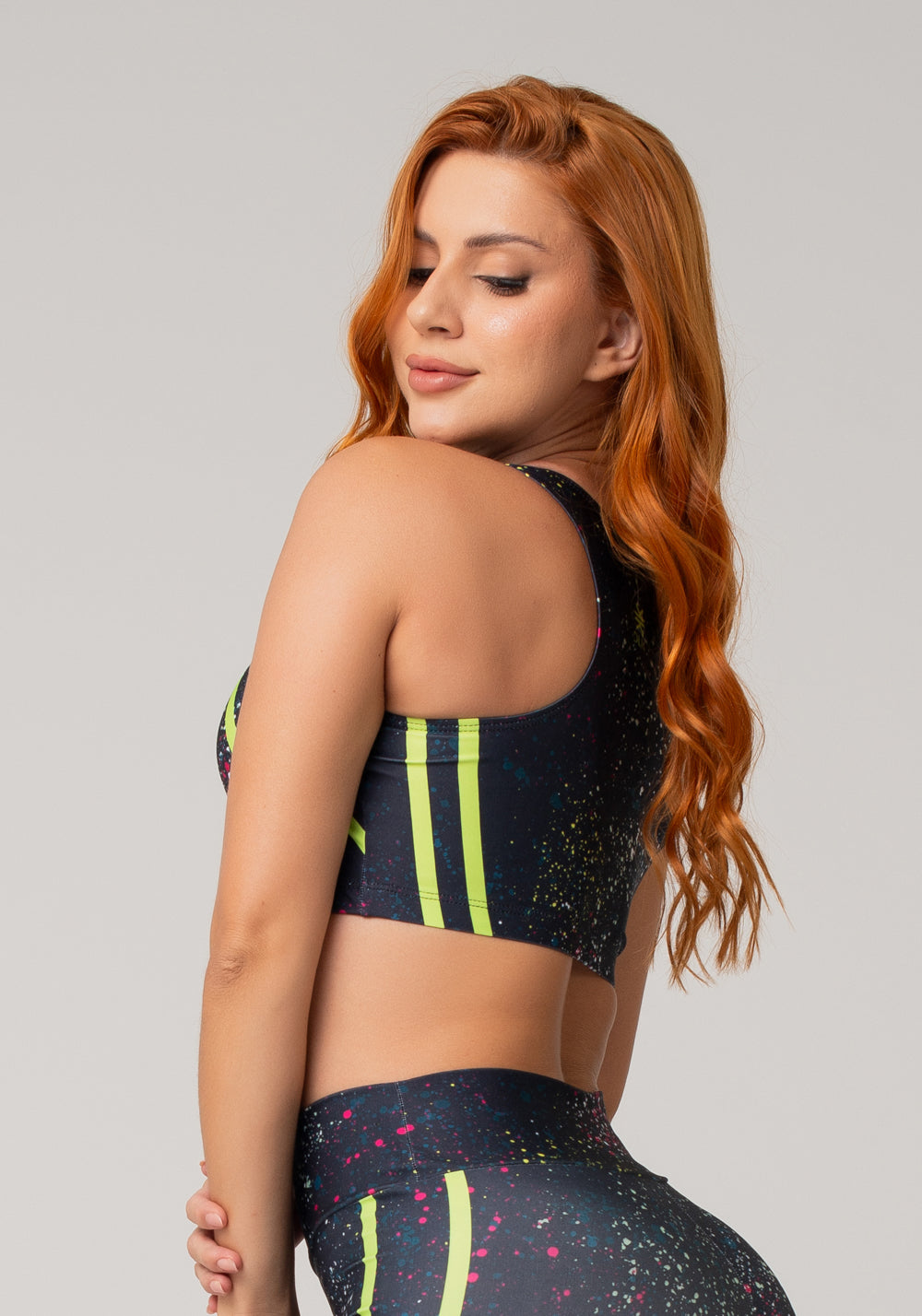 Top Fitness Feminino Nadador New Printed Estampado Sparkle Dlk