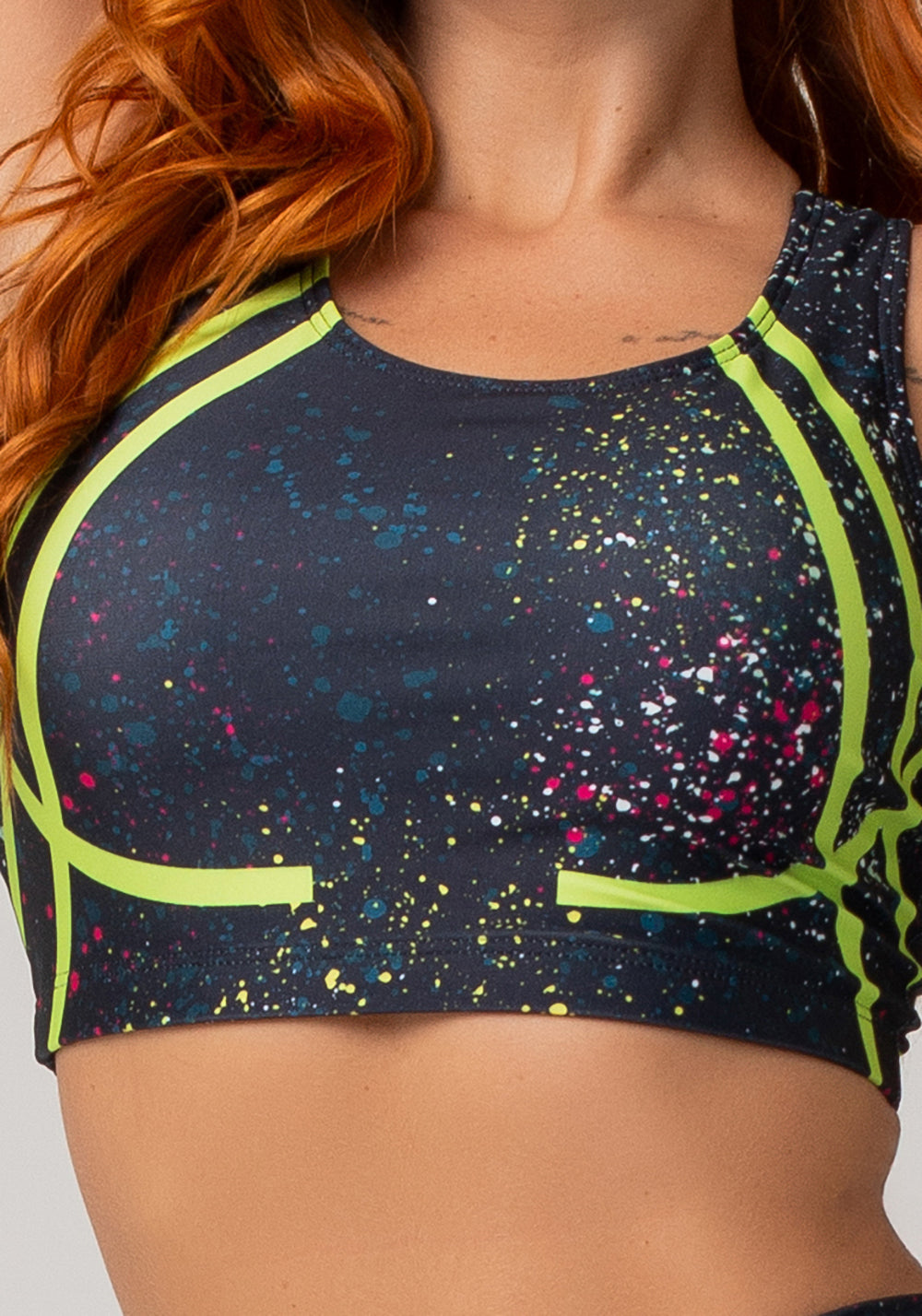 Top Fitness Feminino Nadador New Printed Estampado Sparkle Dlk