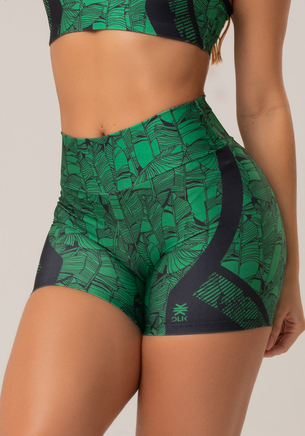Short Fitness Feminino New Printed Estampado Grass Dlk