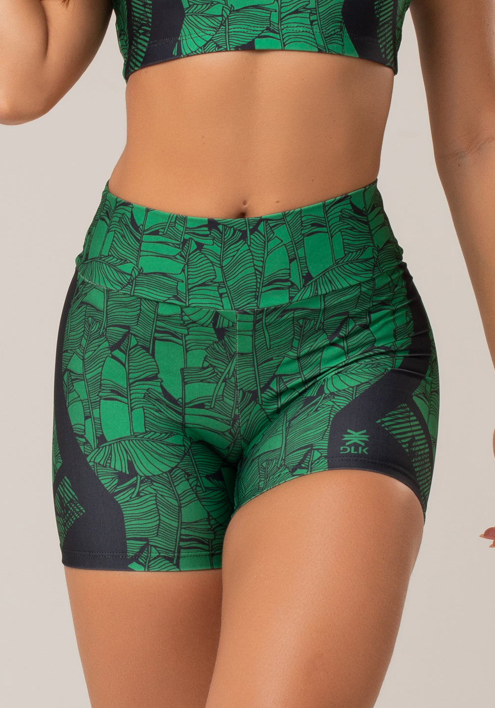 Short Fitness Feminino New Printed Estampado Grass Dlk