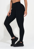 Legging Fitness Feminina Preta Canelada Action Dlk